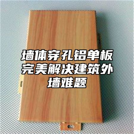 墙体穿孔铝单板完美解决建筑外墙难题