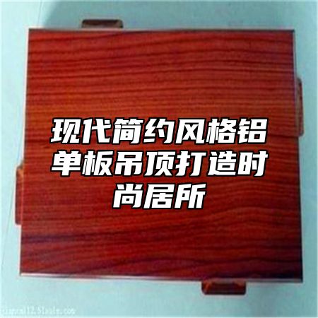 现代简约风格铝单板吊顶打造时尚居所
