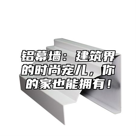 铝幕墙：建筑界的时尚宠儿，你的家也能拥有！