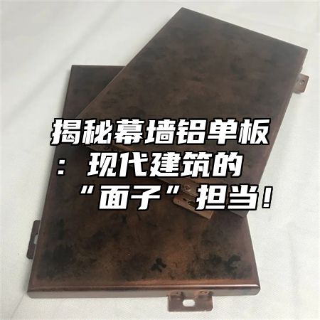 揭秘幕墙铝单板：现代建筑的“面子”担当！