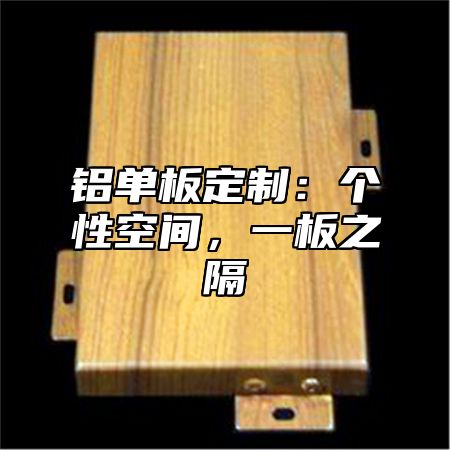 铝单板定制：个性空间，一板之隔