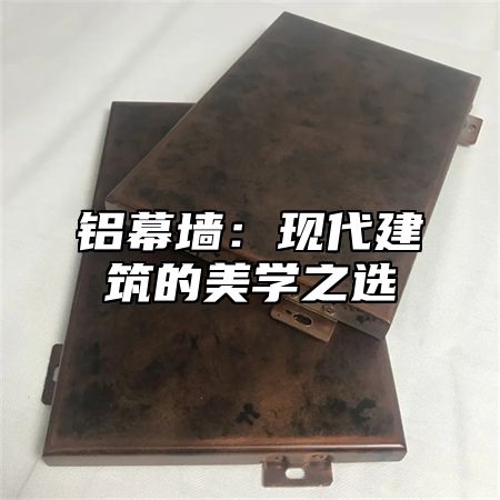 铝幕墙：现代建筑的美学之选