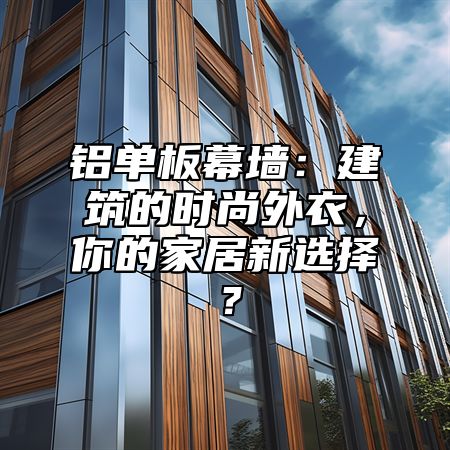 铝单板幕墙：建筑的时尚外衣，你的家居新选择？