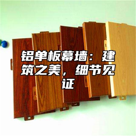 铝单板幕墙：建筑之美，细节见证