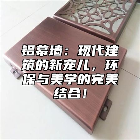 铝幕墙：现代建筑的新宠儿，环保与美学的完美结合！