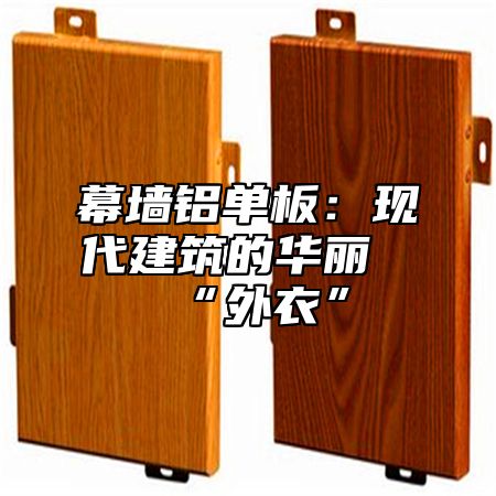 幕墙铝单板：现代建筑的华丽“外衣”
