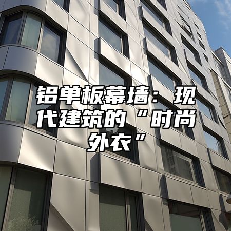 铝单板幕墙：现代建筑的“时尚外衣”