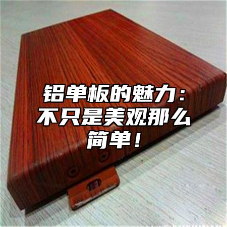 铝单板的魅力：不只是美观那么简单！