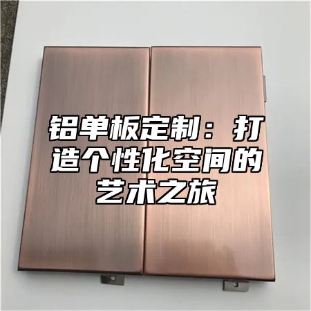 铝单板定制：打造个性化空间的艺术之旅