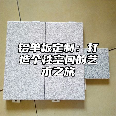 铝单板定制：打造个性空间的艺术之旅