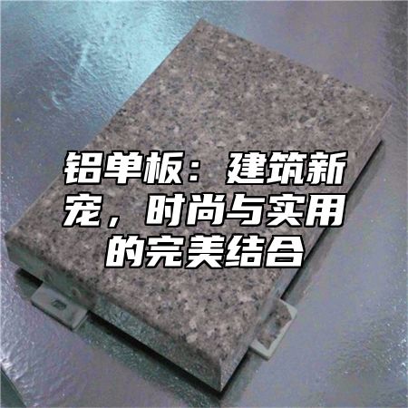 铝单板：建筑新宠，时尚与实用的完美结合