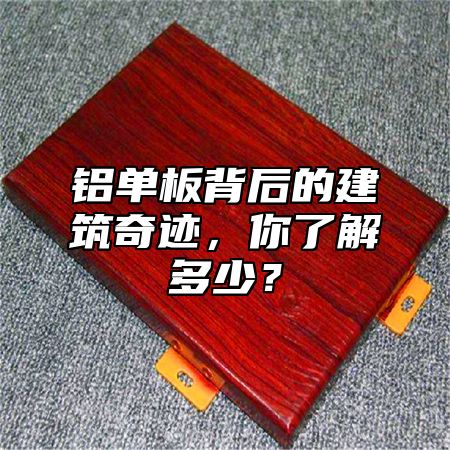 铝单板背后的建筑奇迹，你了解多少？