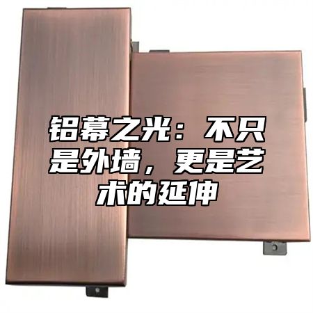 铝幕之光：不只是外墙，更是艺术的延伸
