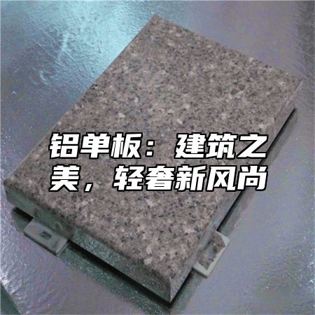 铝单板：建筑之美，轻奢新风尚
