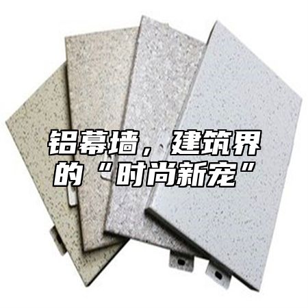 铝幕墙，建筑界的“时尚新宠”
