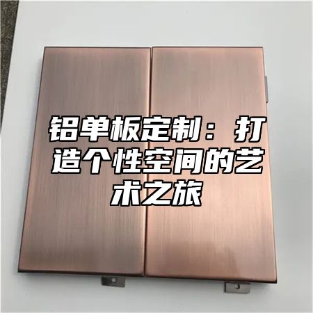 铝单板定制：打造个性空间的艺术之旅