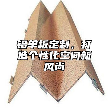 铝单板定制，打造个性化空间新风尚